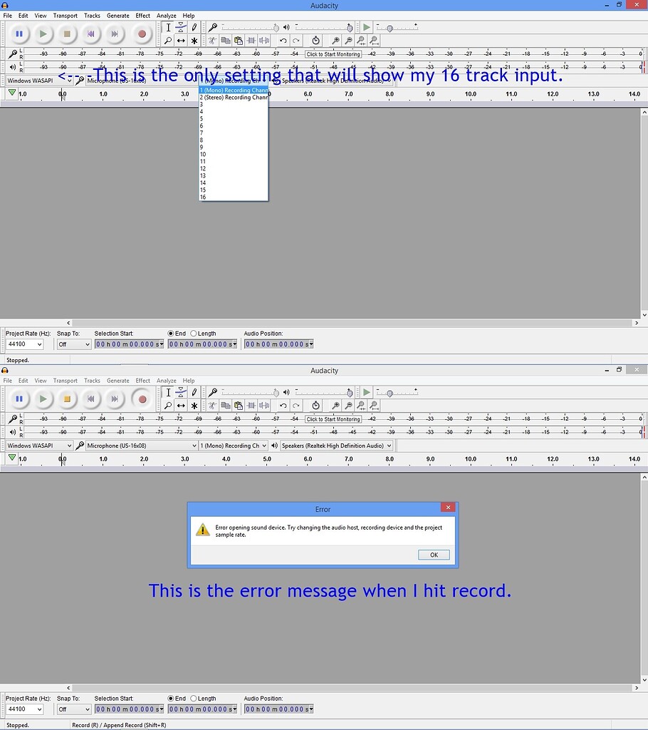Recording from Alesis Multi 8 track fx usb Windows Audacity Forum