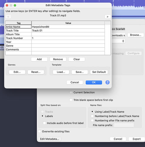 Edit metadata