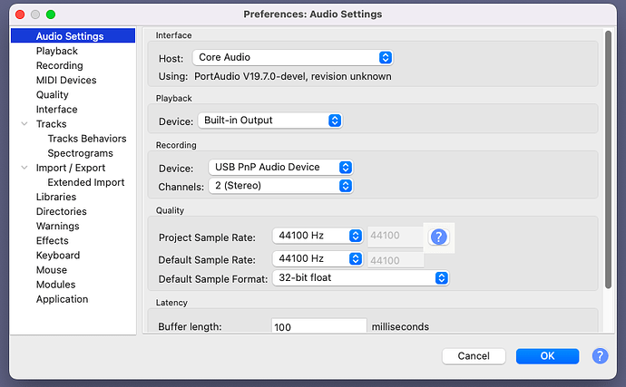 audacity preferences record