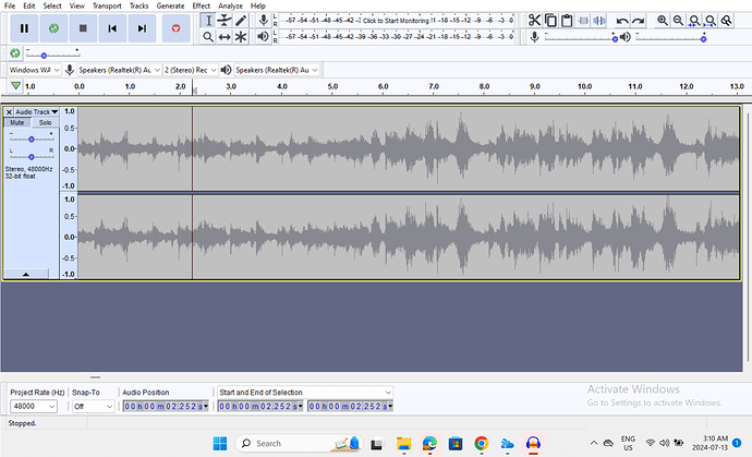 Audacity all greyed out 2024-07-13