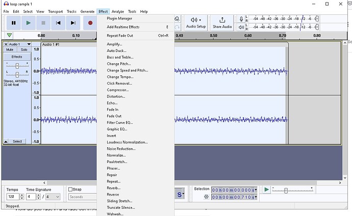 Audacity hasnt got crossfade clips