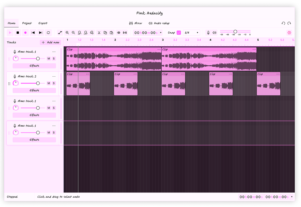 Pink Audacity Icon Audacity 4 design preview - Audacity 4 - Audacity Forum