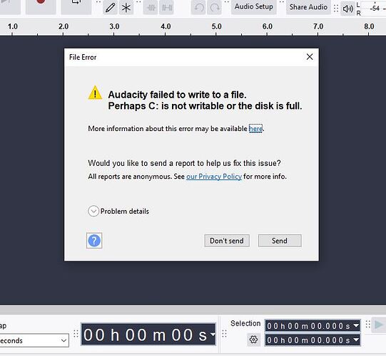 audacity mp3 load fail