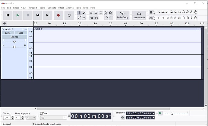 AUDACITY FAILING TO RECORD AUDIO
