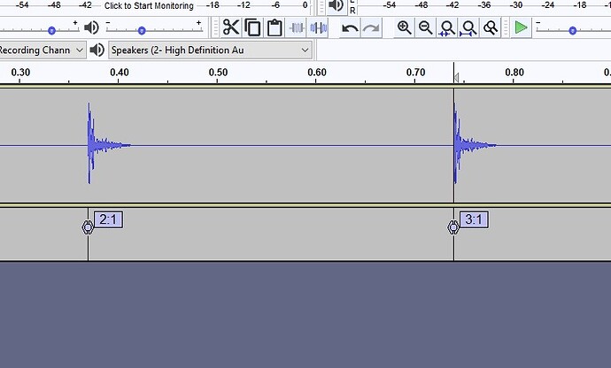 audacity click lining up bpm