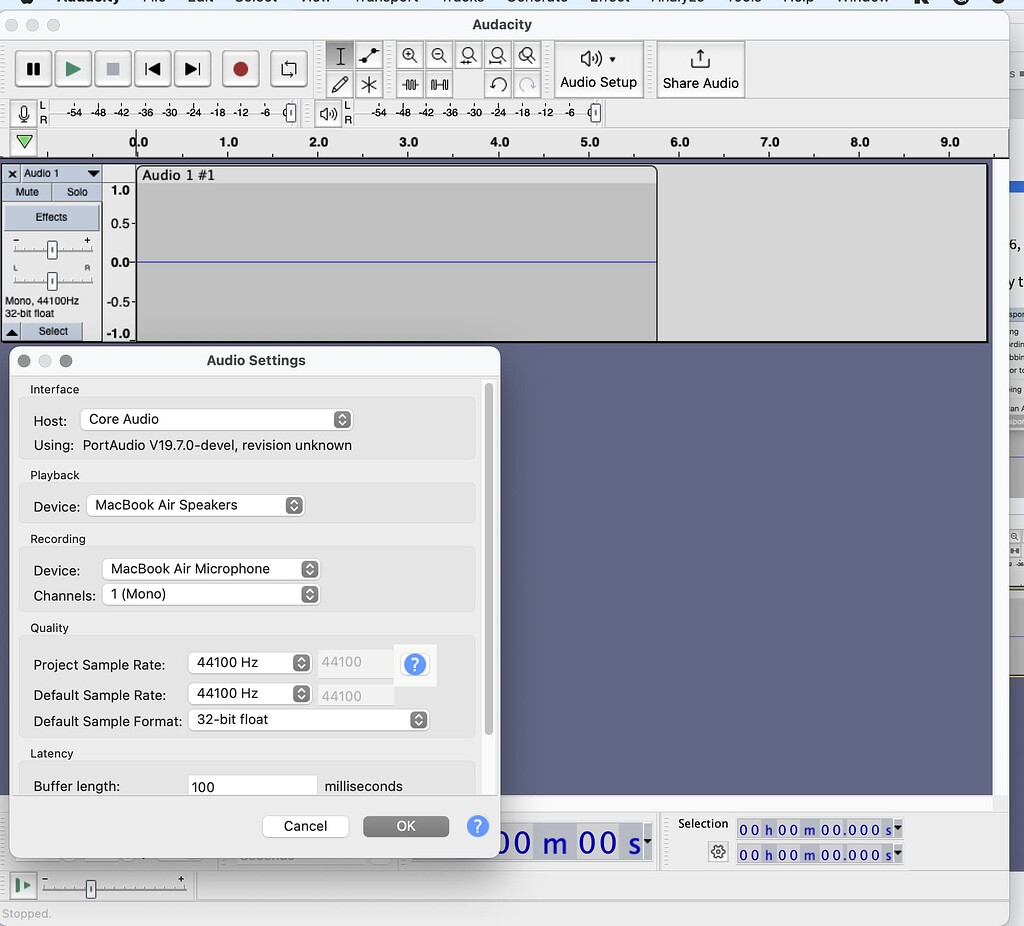 Flat Waveform No Input Macos Audacity Forum