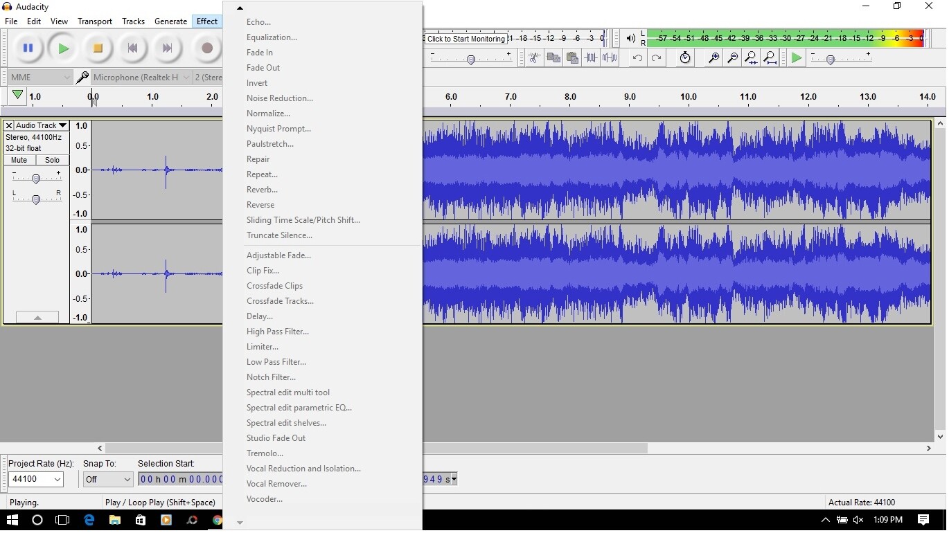 Turning on and off effects Windows Audacity Forum