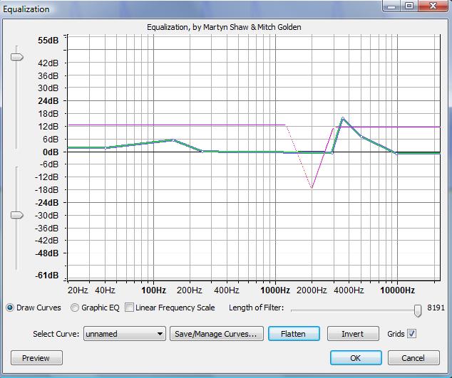 Adding a threshold to the equalizer Audio Processing Audacity Forum