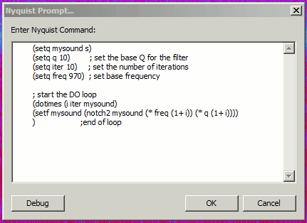 code pasted into ''Nyquist Prompt''.gif