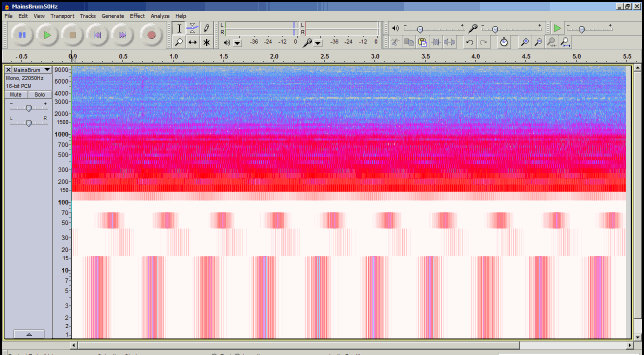 mains-hum harmonics visible on Audacity spectrogram.gif