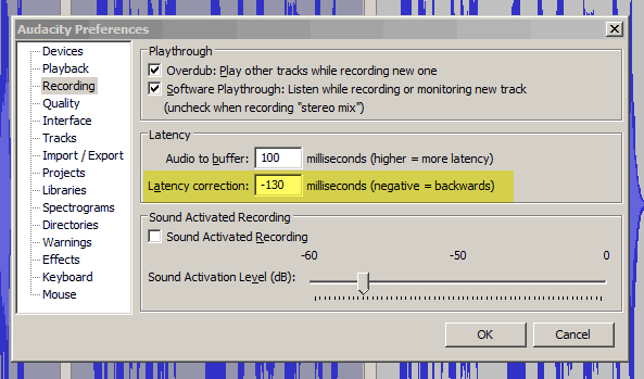latency correction setting in Audacity (1,3) 'preferences', 'recording'.png