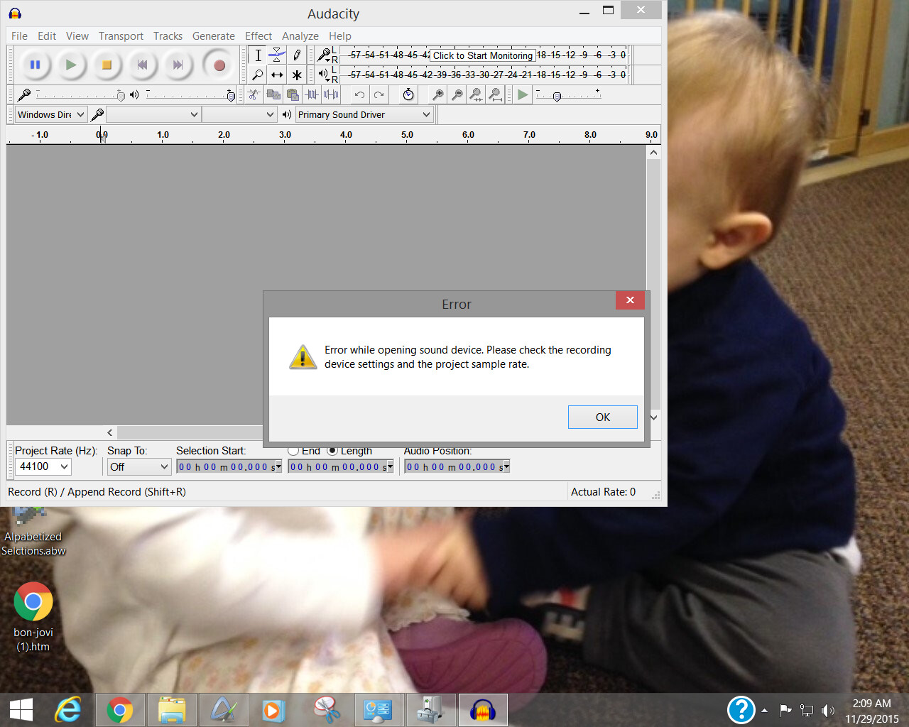error opening sound device [SOLVED] - Windows - Audacity Forum