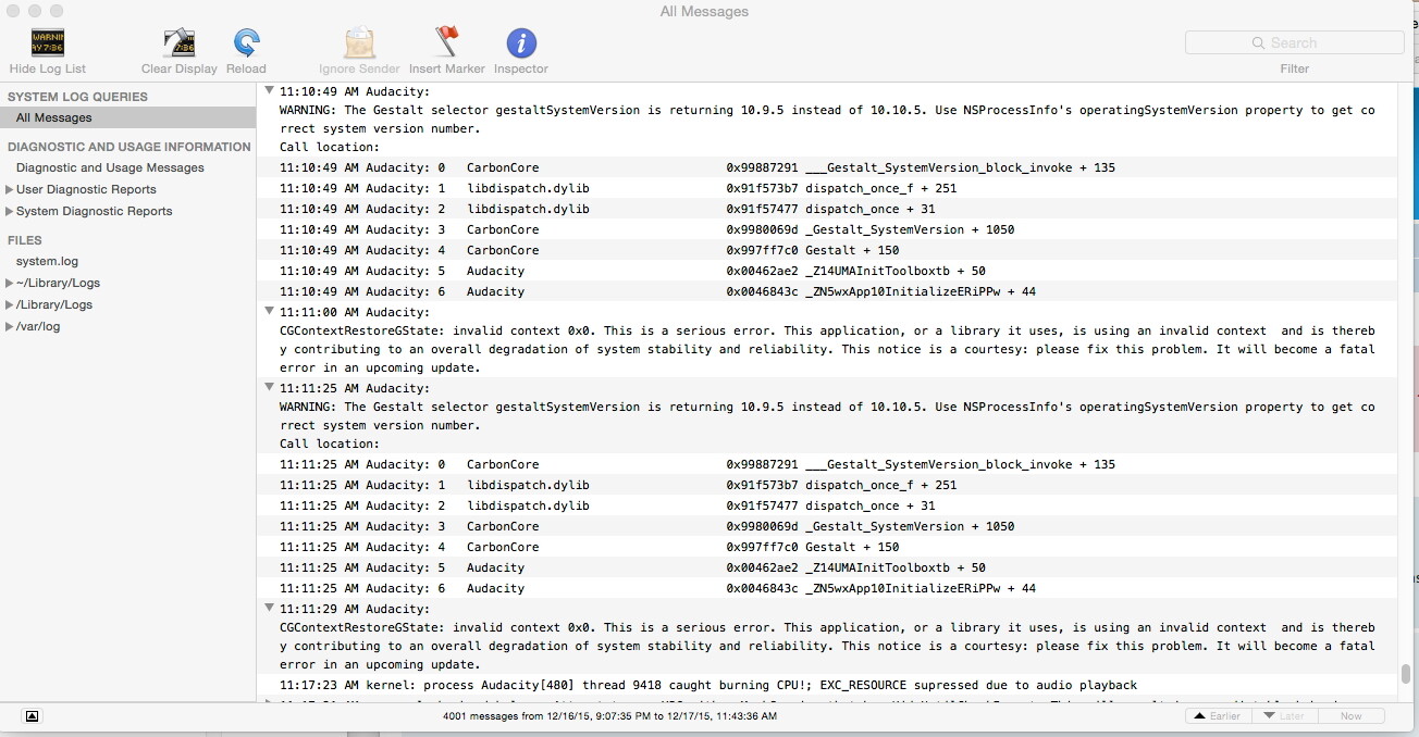 Crashes on Yosemite - macOS - Audacity Forum