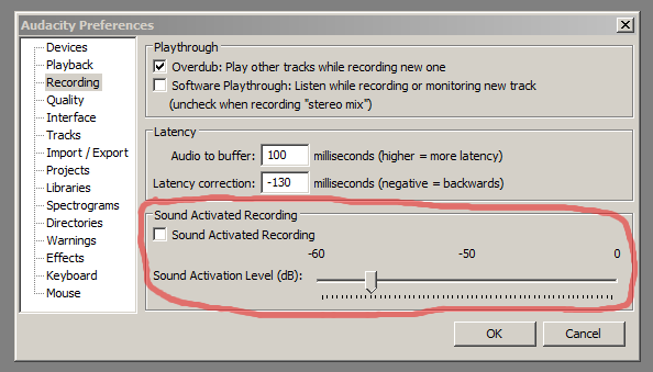 audacity preferences, recording, sound activated recording.png