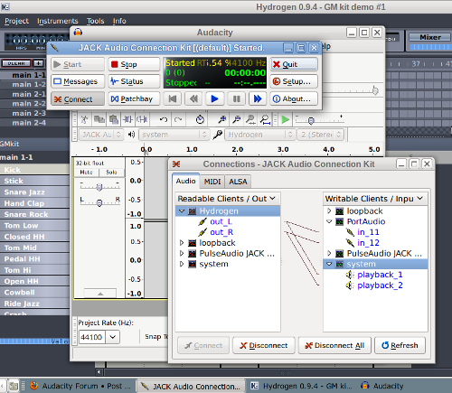 input device cannot be selected under JAck - GNU/Linux - Audacity