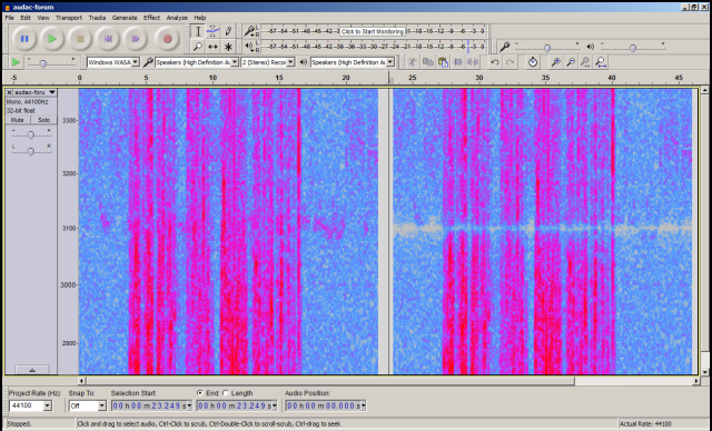 Spectrogram of ''audac-forum'', Before-After notch 3100Hz q=50.png