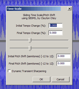 'sliding time scale -- pitch shift' effect in Audacity 1,3.png