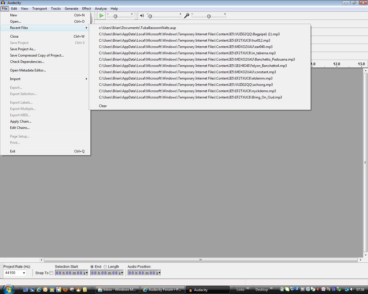 Missing files Windows Audacity Forum