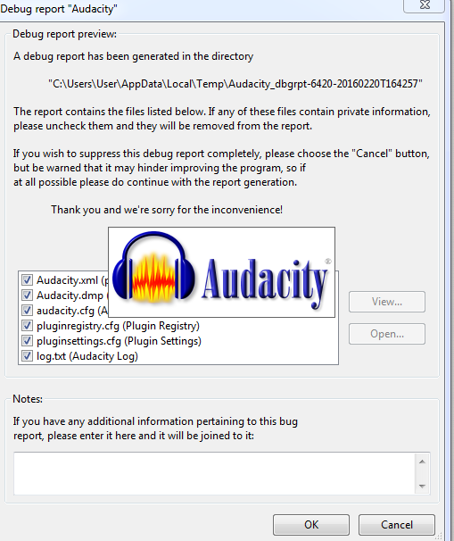 Free, Cross-Platform Sound Editor has Stopped Working - Windows 