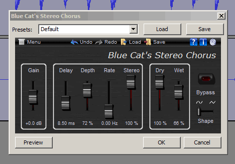 Blue Cat Stereo chorus settings for conspicuous effect.png