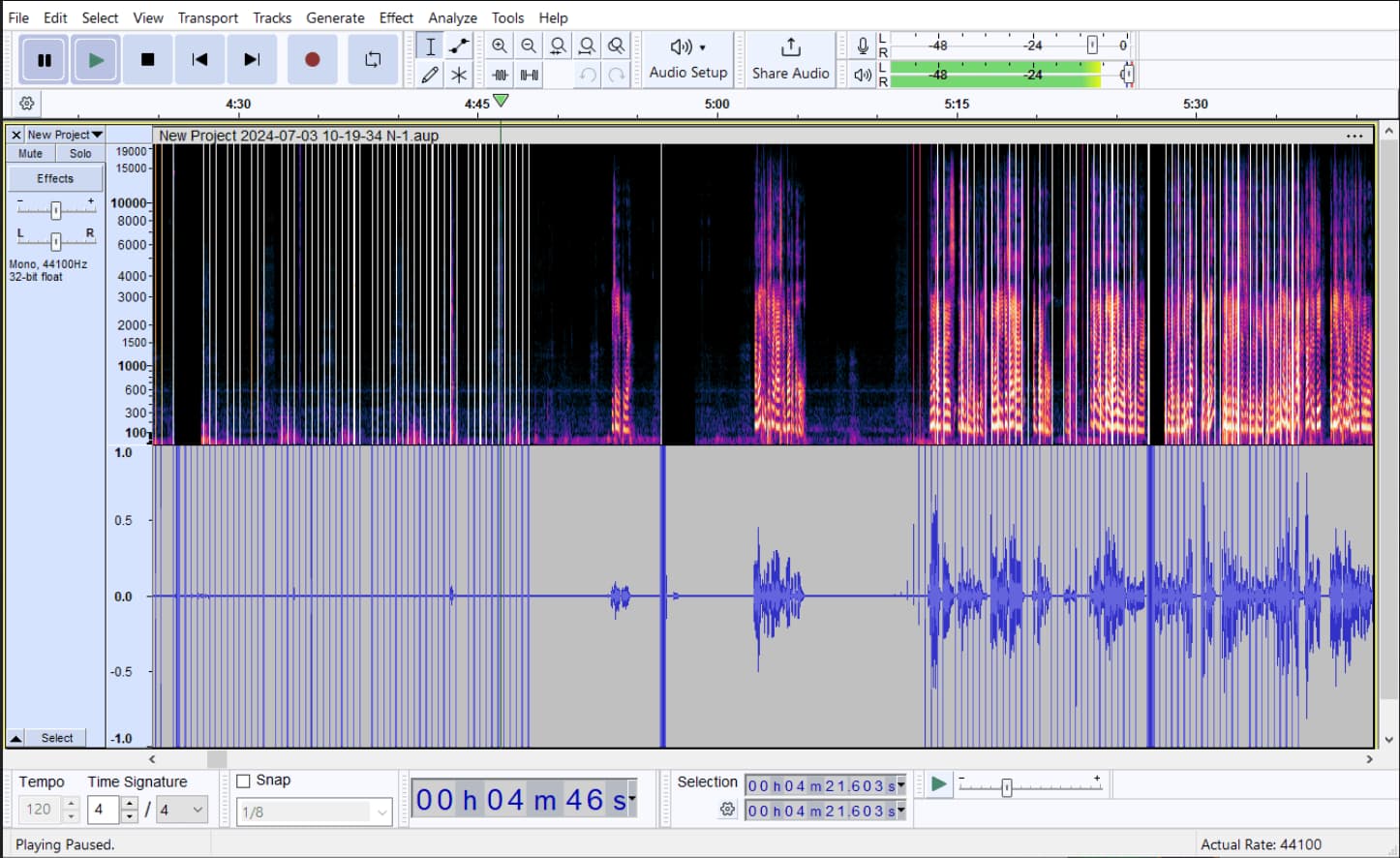 Repeating thudding/clipping sort of noise in audio file - Audacity 3 ...