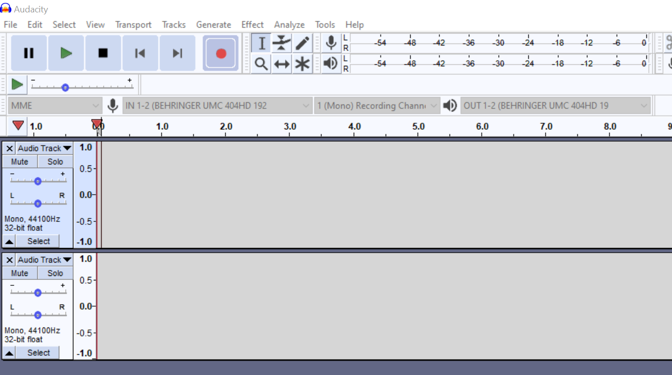 Audacity not recording when I set up through Behringer UMC interface -  Windows - Audacity Forum