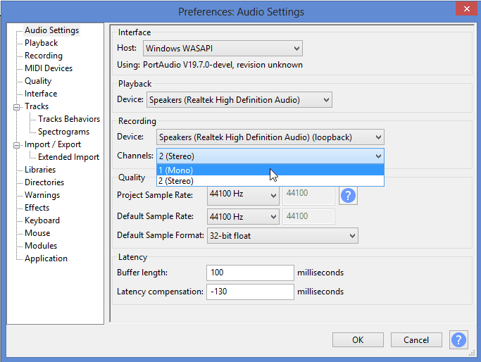 Mono RecordingHow to Specify Input Channel to Use (see below