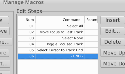 Macro Command for Selecting Last Track - macOS - Audacity Forum