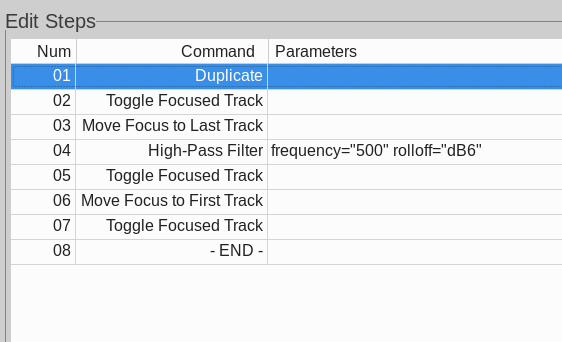 Macro Command to Select Single Track - Windows - Audacity Forum