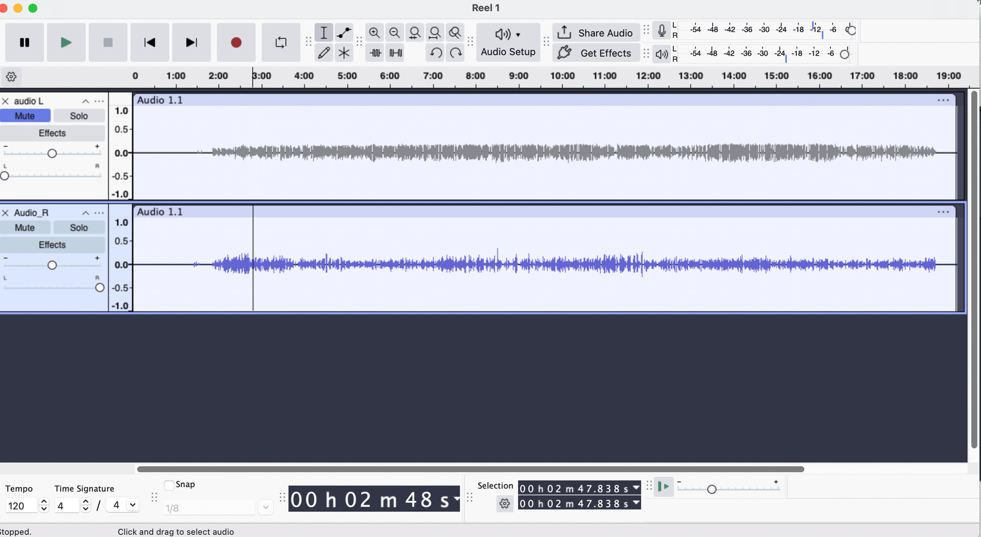 Exporting (saving) left and right channels separately to different ...