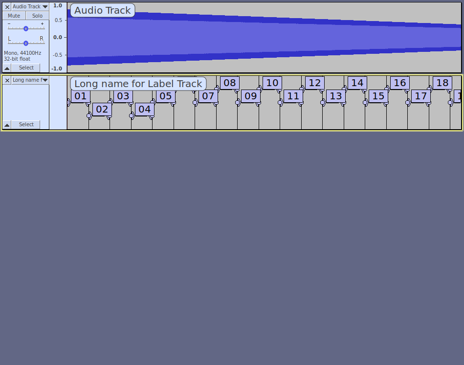 Labels unreadable under track name Adding Features Audacity Forum
