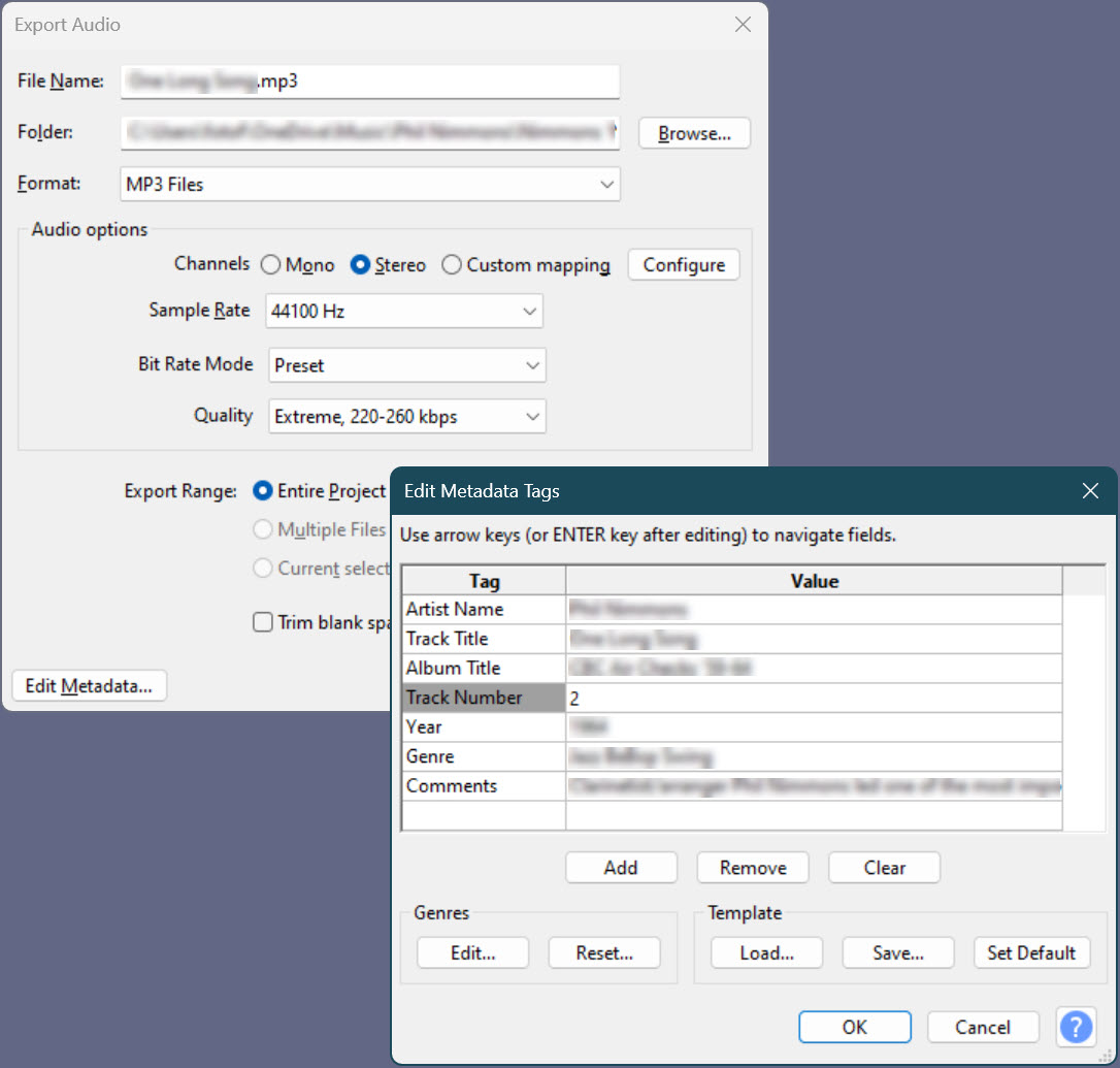 Export Dialogue - Feedback and Discussion Forum - Audacity Forum