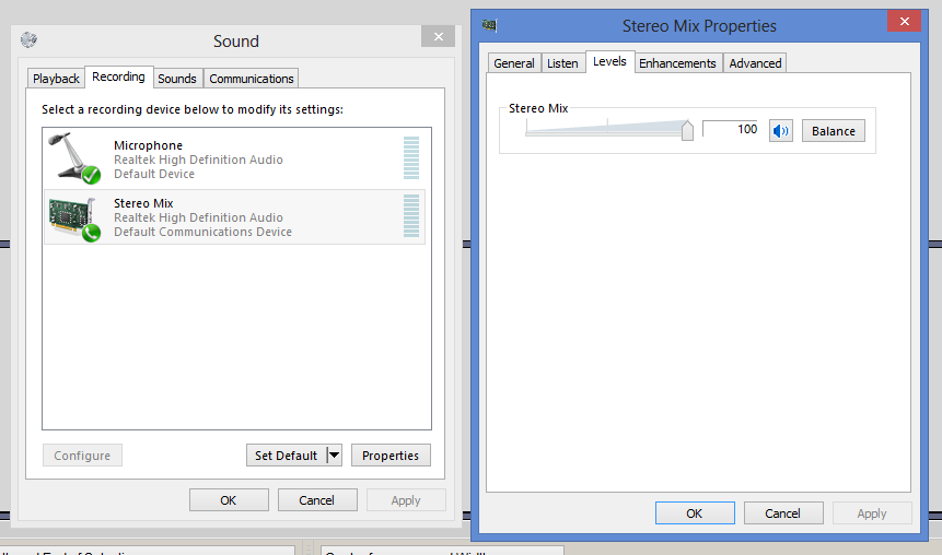 Windows recording devices, properties, levels.png