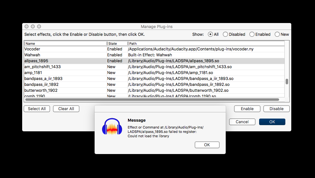 plug ins - macOS - Audacity Forum
