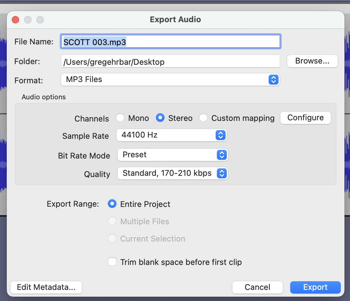 Why is that static happening? I can't use Audacity for my podcast ...
