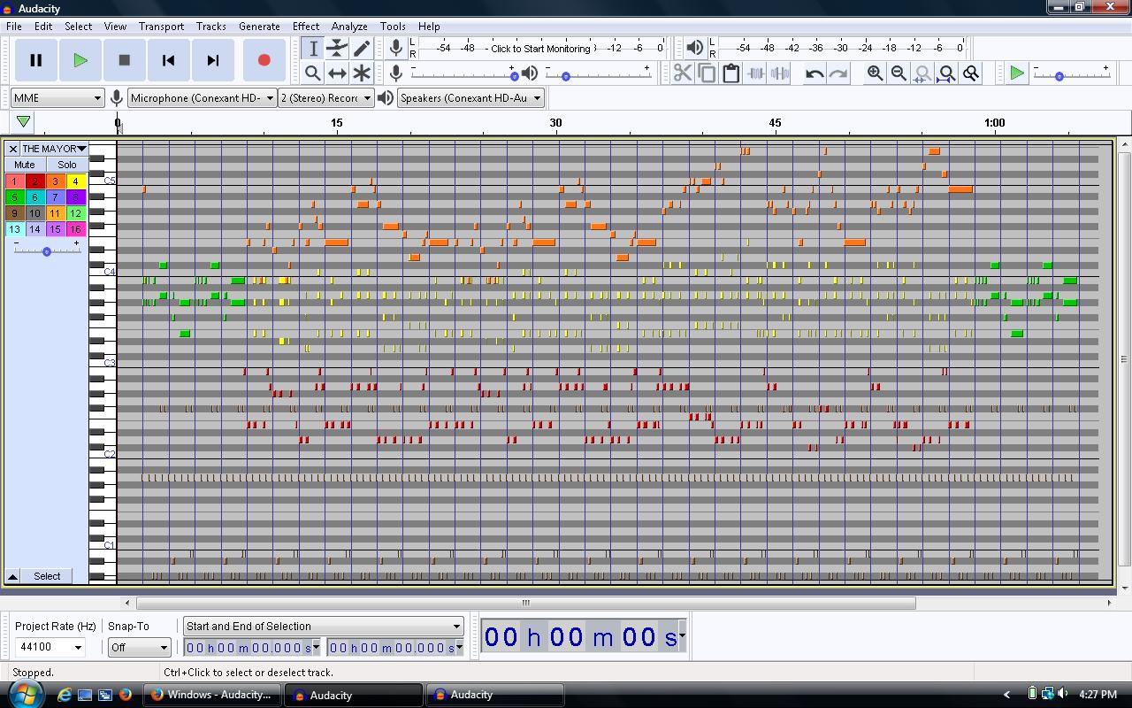 Audacity midi drums online