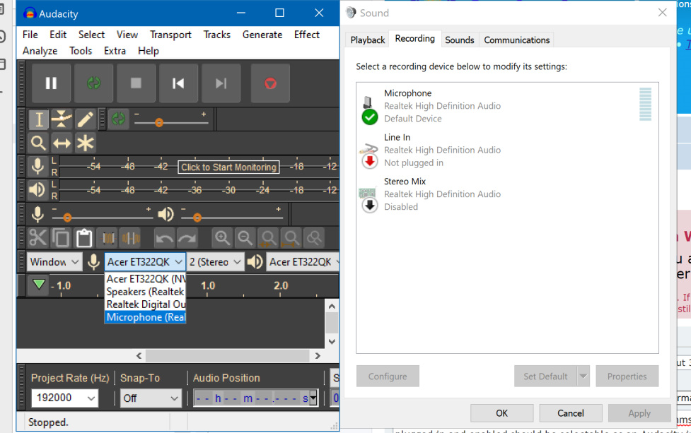 Audacity not recognising input 3 or 4 Windows Audacity Forum