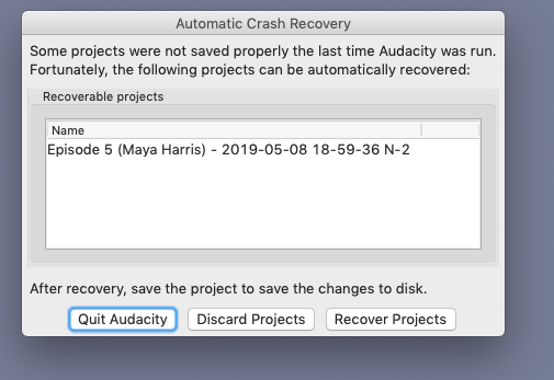 Can't make debug report go away - macOS - Audacity Forum