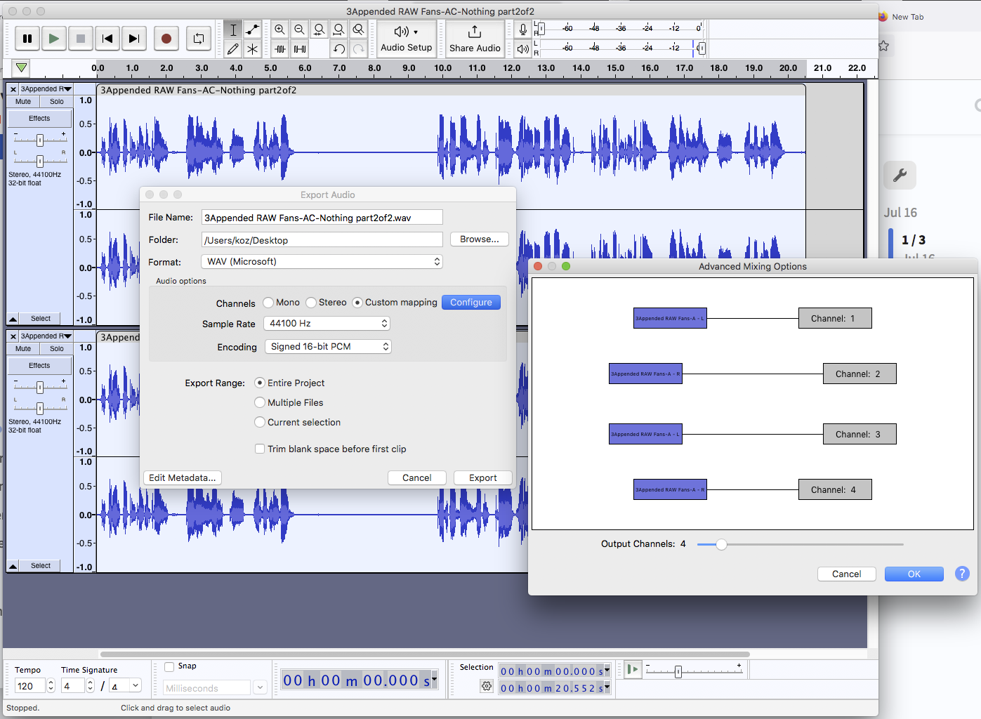 [Version 3.6.0] Custom mapping export crash - Windows - Audacity Forum