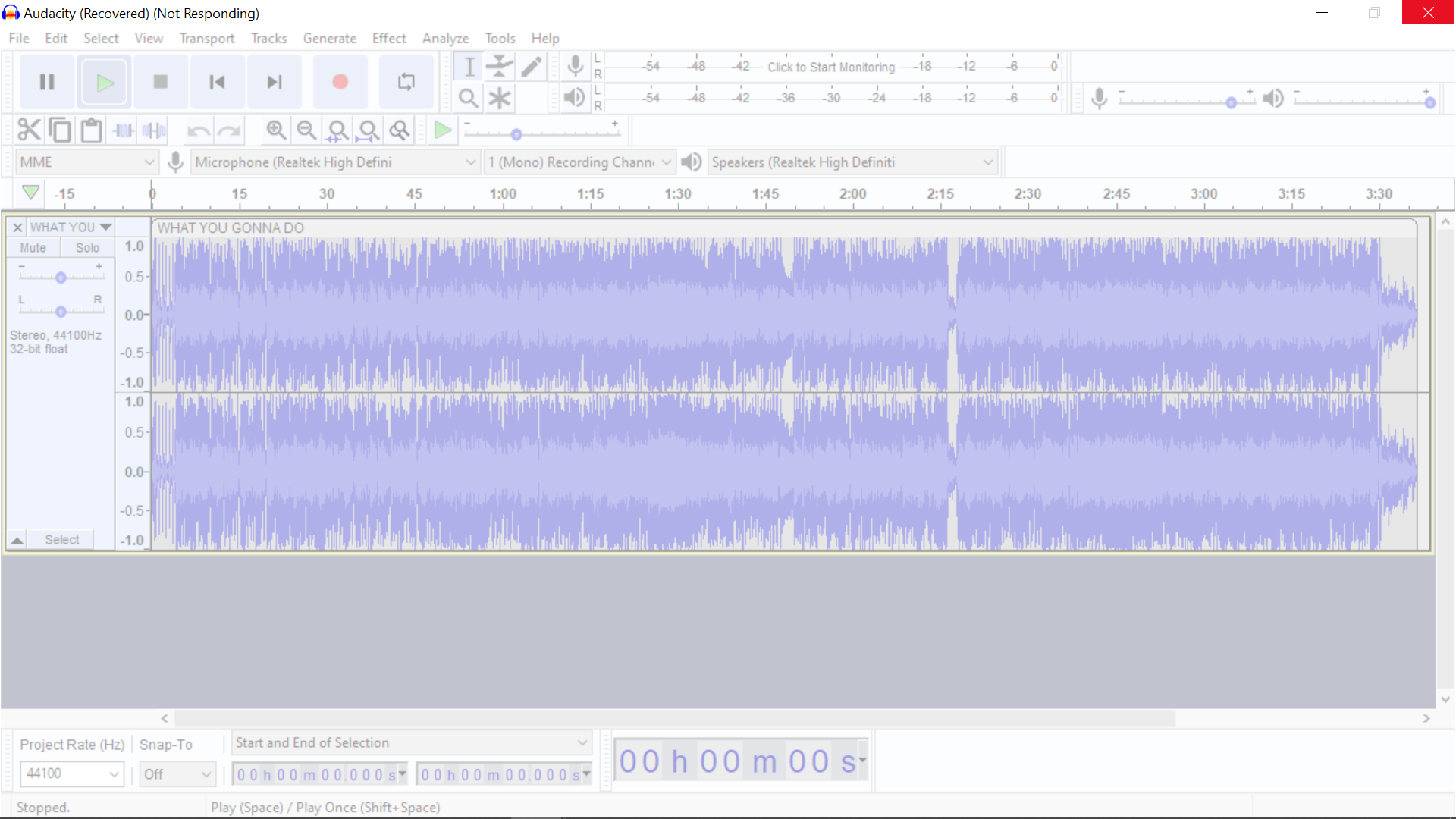 Cross Platform Editor Not Responding - Windows - Audacity Forum