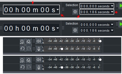 time toolbar and selection toolbar