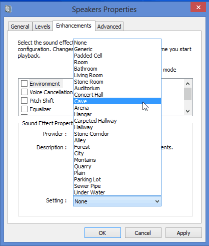playback audio enhancements need to be disabled