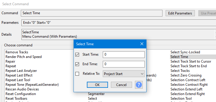 Macro Help with Selecting Tracks - Windows - Audacity Forum