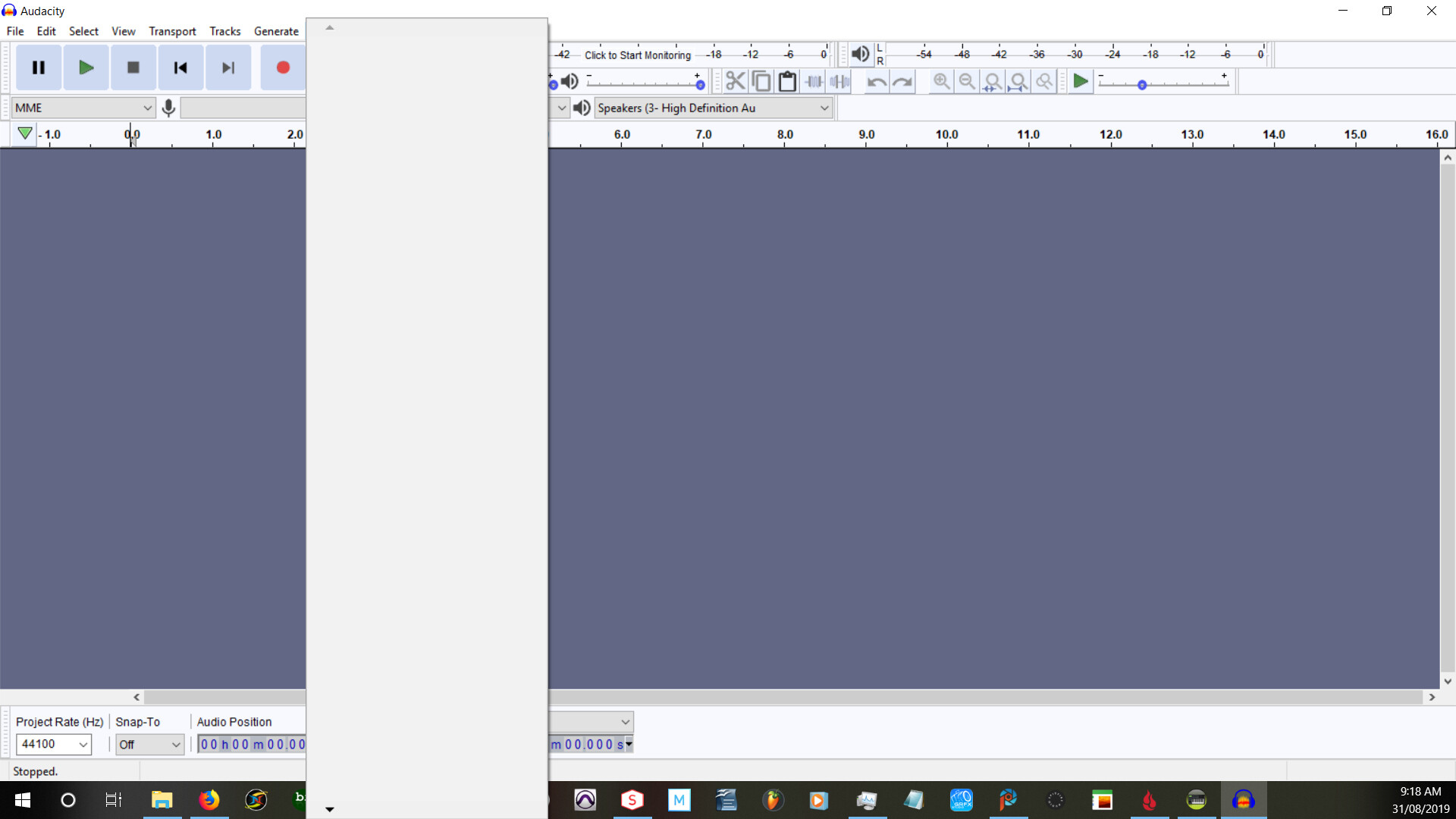 Missing Text on ALL Menus - Windows - Audacity Forum