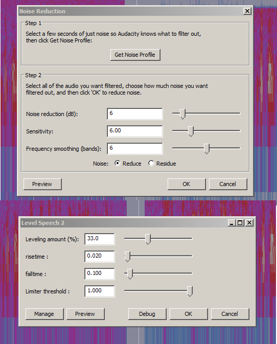 Noise reduction & LevelSpeech2 settings.png