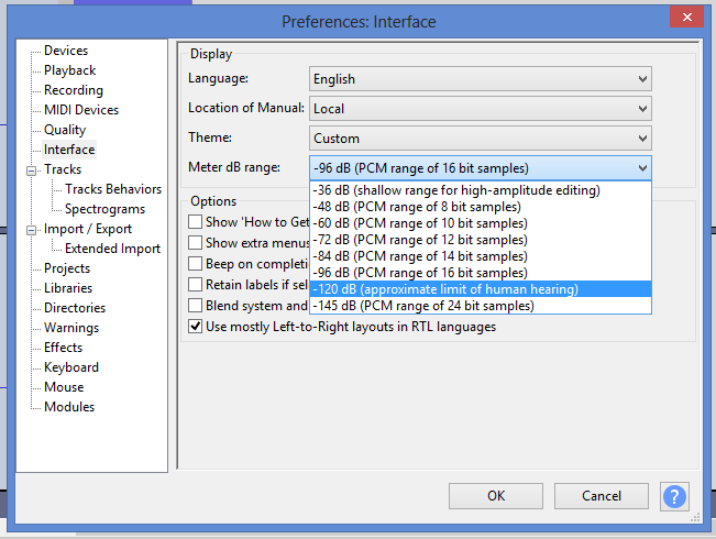 How to set time format and db format - Windows - Audacity Forum