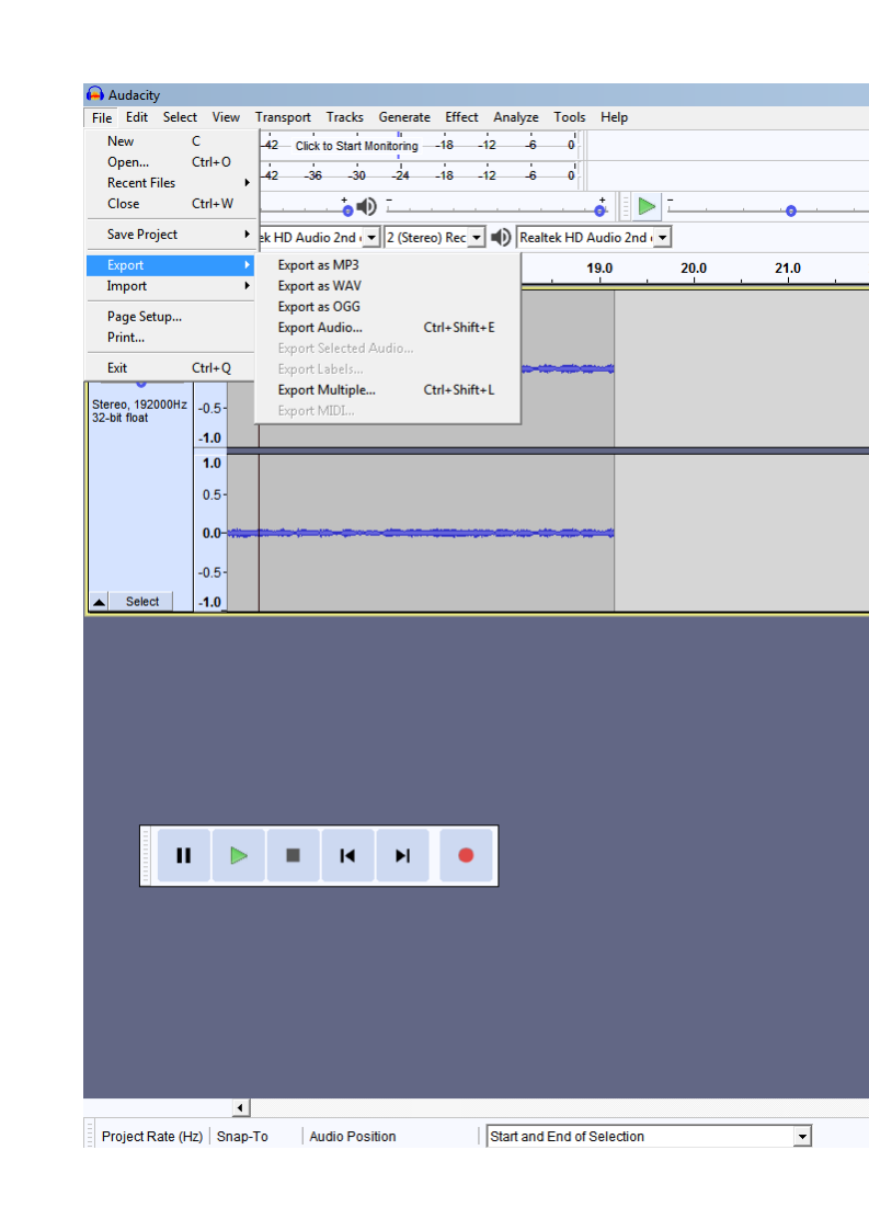 default save file type - Windows - Audacity Forum
