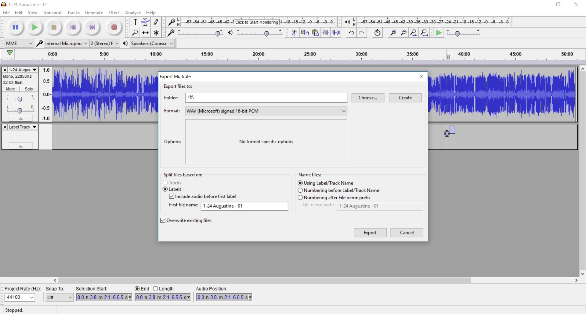 I can't move a track forward or backward Windows Audacity Forum